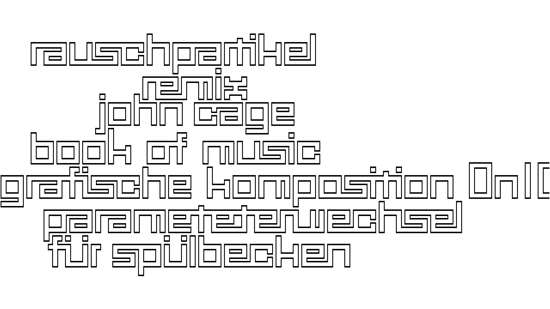 2021-02-02 Wasser in der Sple II, On-Off mit Parameterwechsel (Remix John Cage 'Book Of Music') (Komposition, Remix, Recording, Foto)